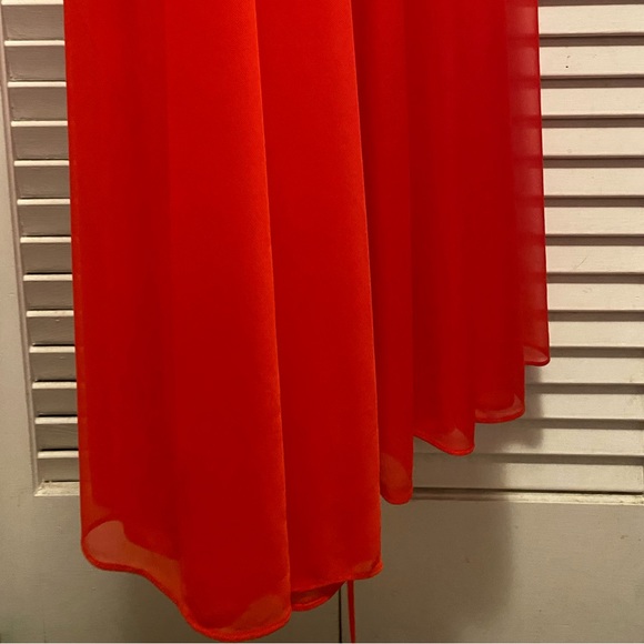 XSCAPE size 6 Strapless Prom Dress Bright red/hot pink/bright coral - Picture 5 of 10